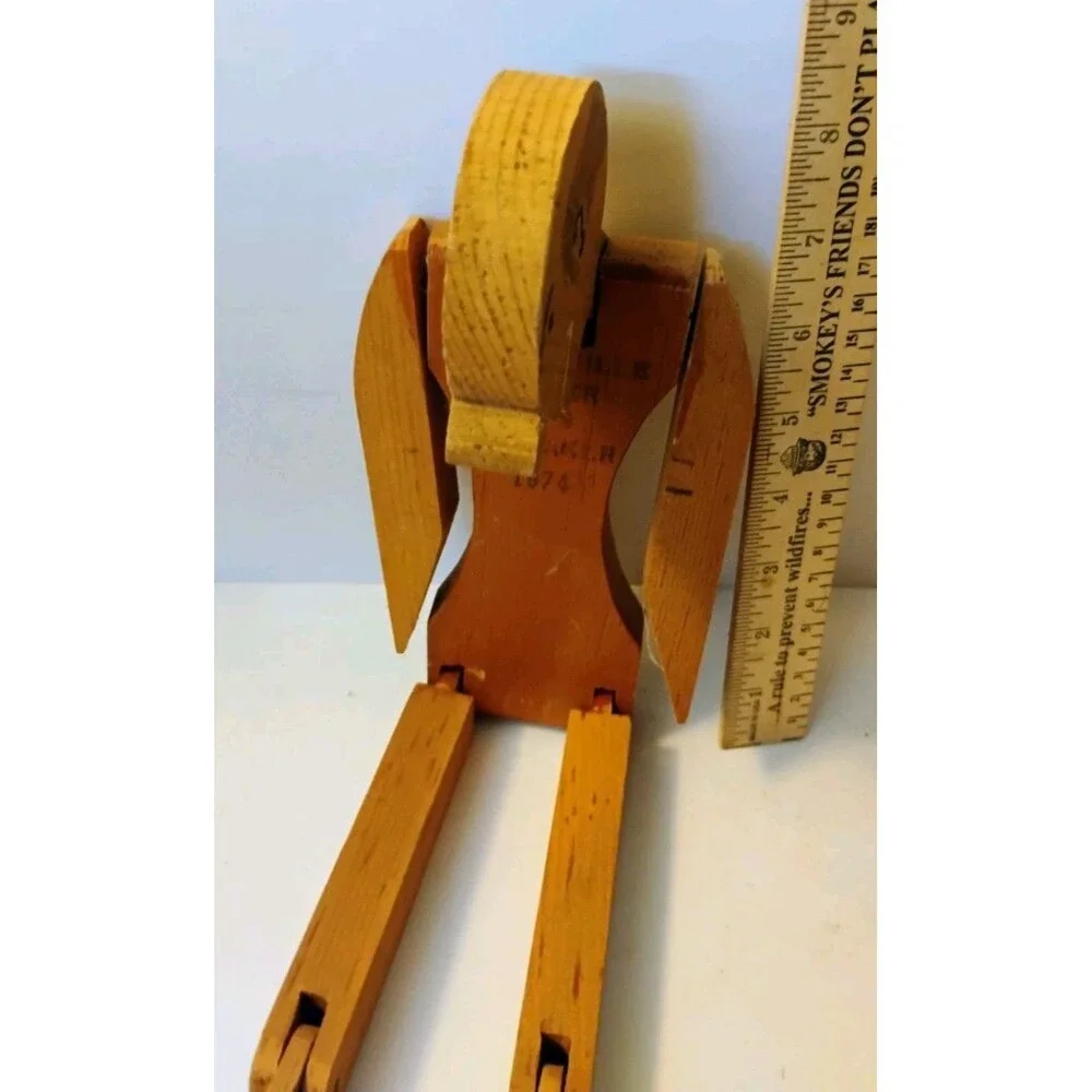 Vtg 1974 Canyonville Pioneer Days Oregon STREAKER Wooden Limberjack Toy Folk Art